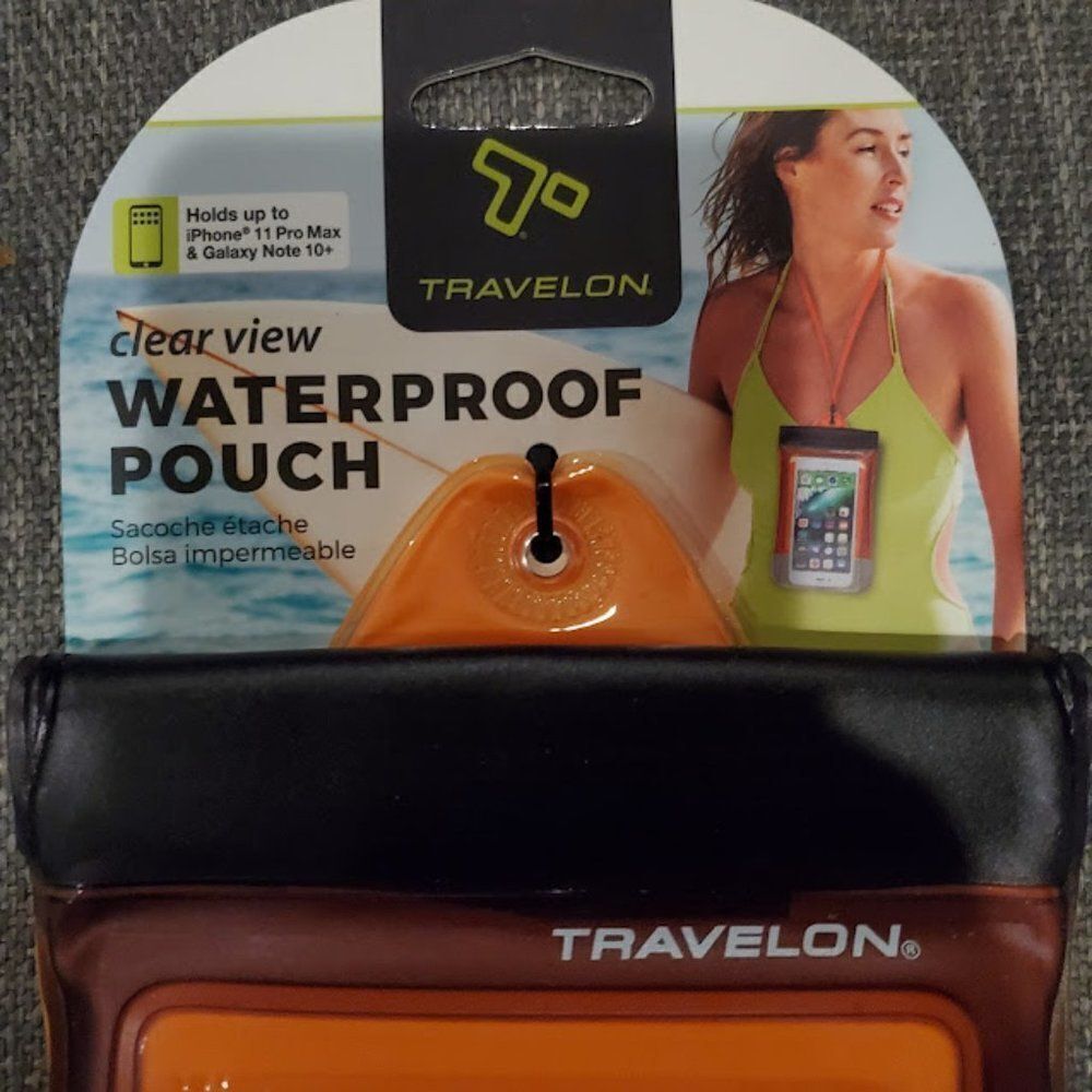Waterproof Orange Smart Phone Pouch Size OS - Picture 4 of 6